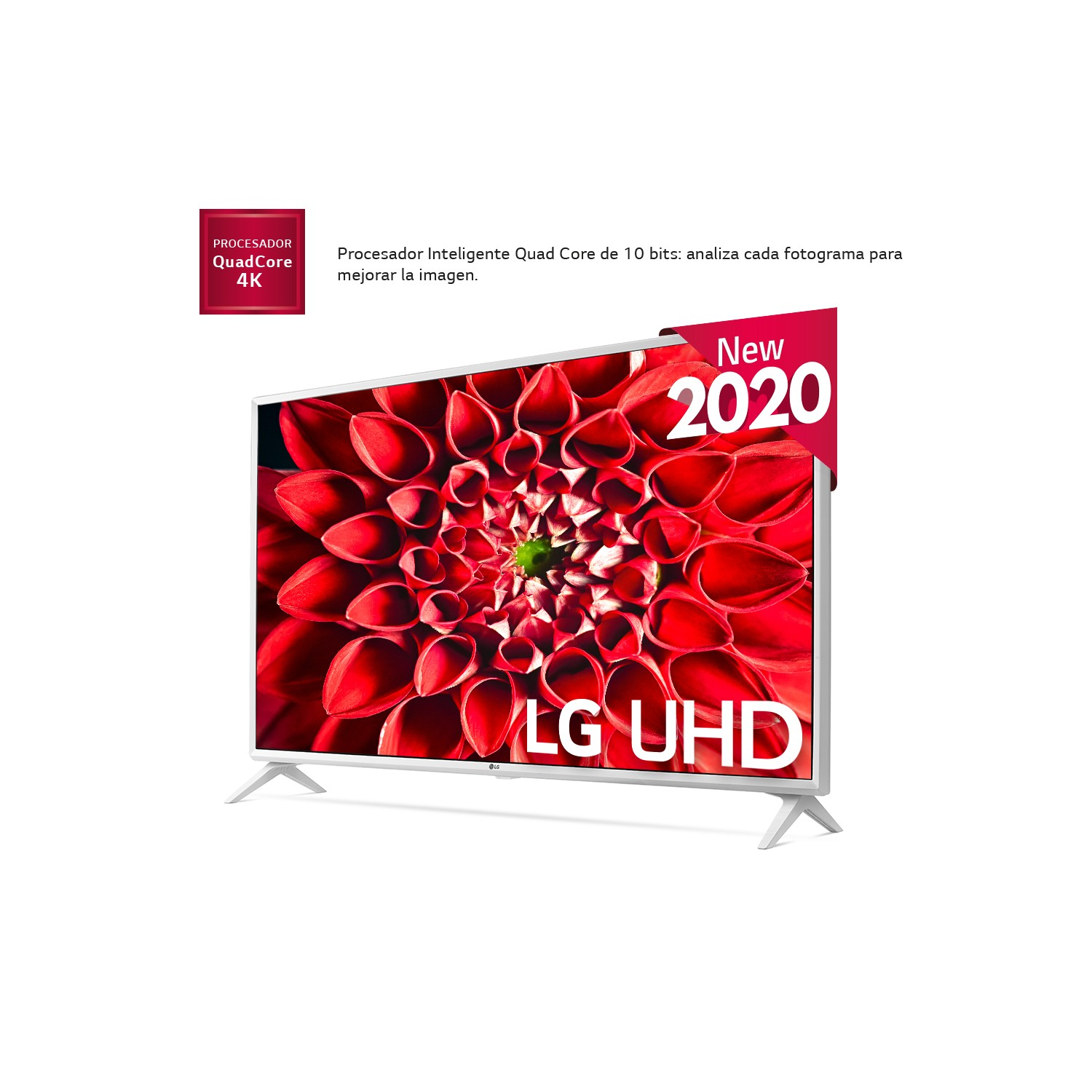 TV LED 49" - LG 49UN73906LE, UHD 4K 3840 x 2160, Smart TV, Bluetooth, WiFi, Asistentes de voz, A, Blanco