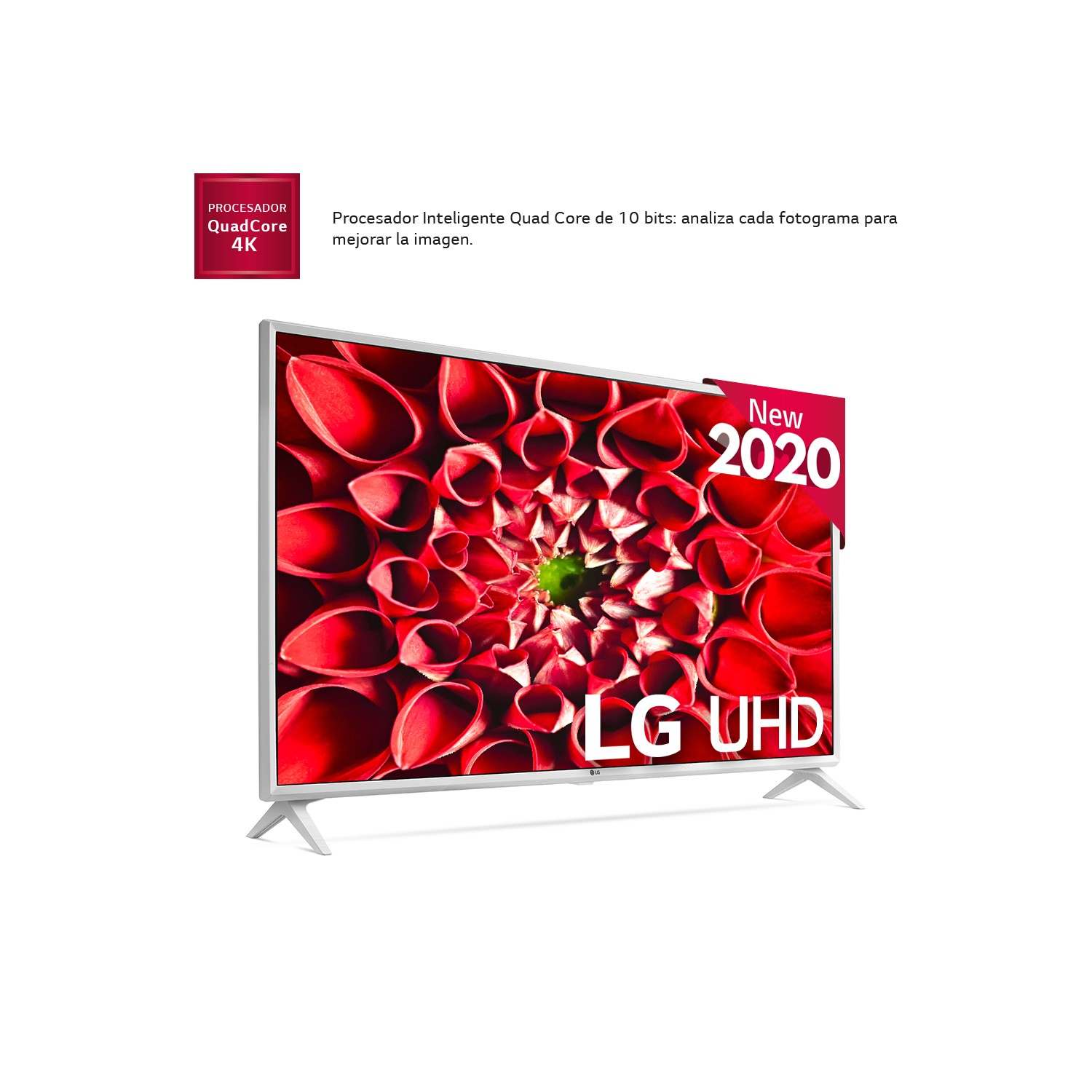 TV LED 49" - LG 49UN73906LE, UHD 4K 3840 x 2160, Smart TV, Bluetooth, WiFi, Asistentes de voz, A, Blanco