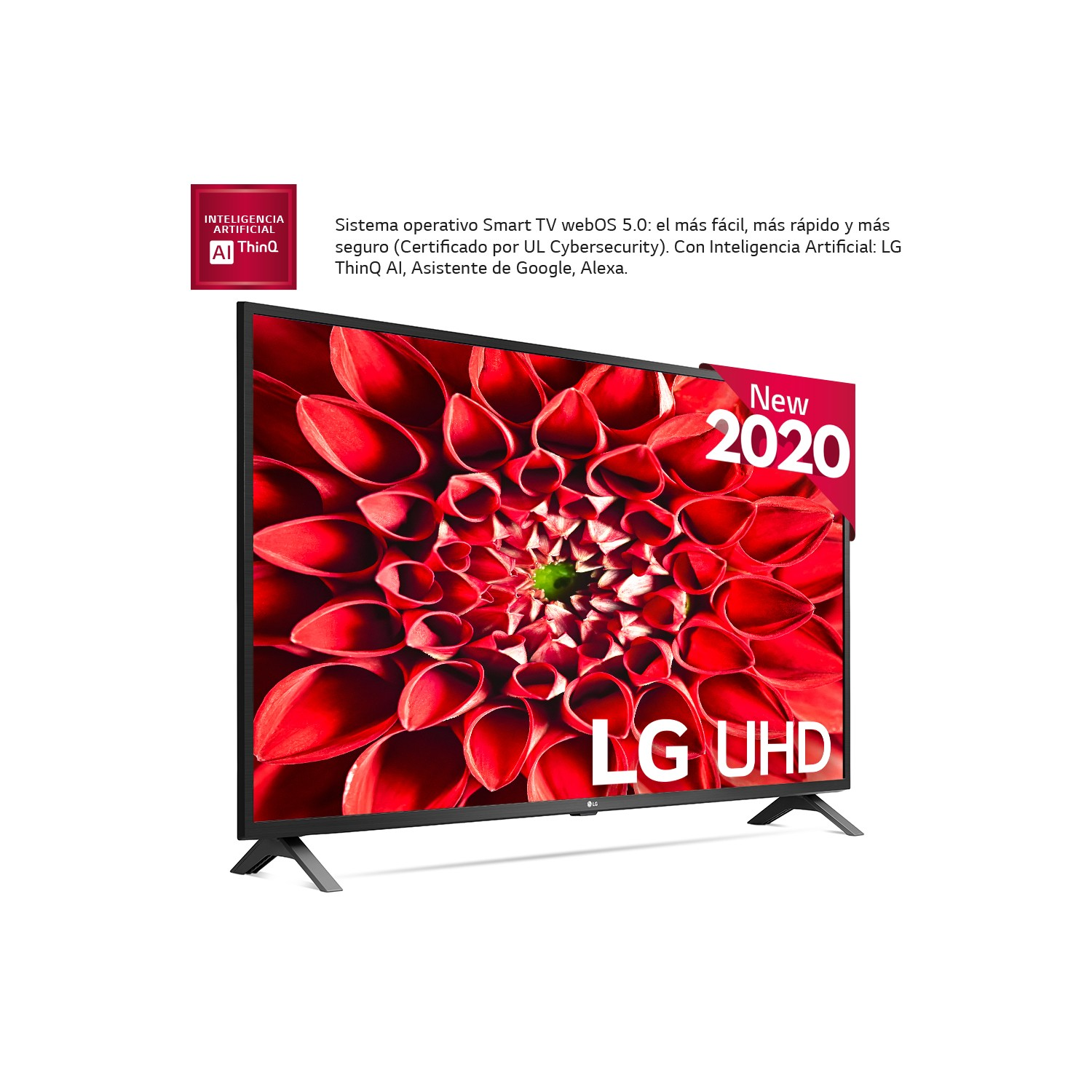 TV LED 50" - LG 50UN73006LA, UHD 4K 3840 x 2160, Smart TV, Bluetooth, WiFi, Asistentes de voz, Negro