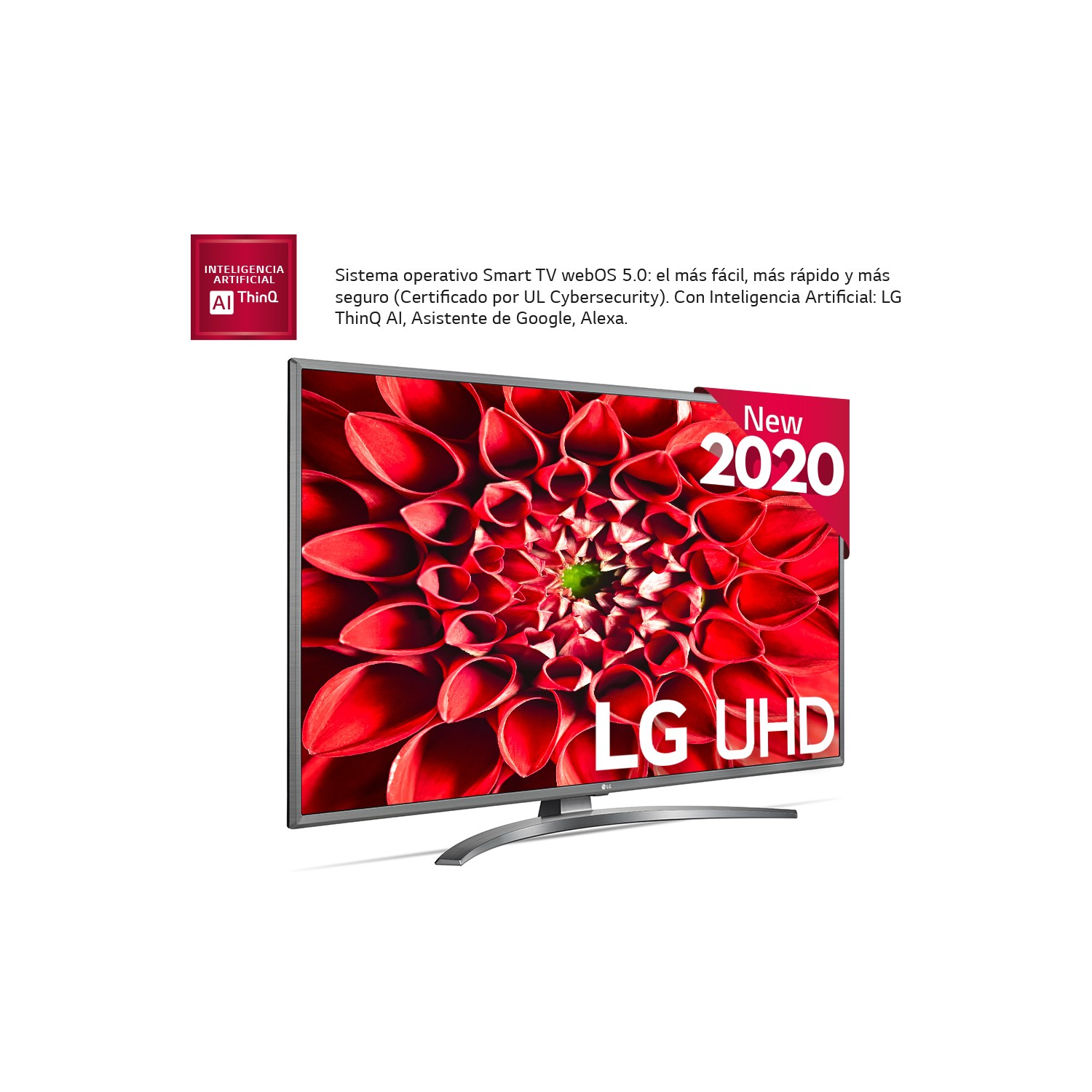 TV LED 50" - LG 50UN81006LB, UHD 4K, Quad Core, WiFi, Bluetooth, Inteligencia Artificial, HDR 10 Pro, Smart TV