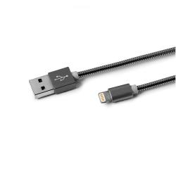 Cable - Celly USBLIGHTSNAKEDS, De USB a Lightning, 1m, Gris