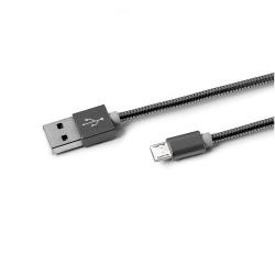 Cable - Celly USBMICROSNAKEDS, De USB a Micro-USB A, 1m, Negro