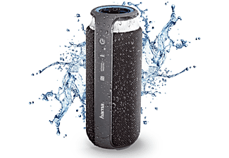 HAMA Soundcup-L Bluetooth Lautsprecher, Schwarz/Silber, Wasserfest