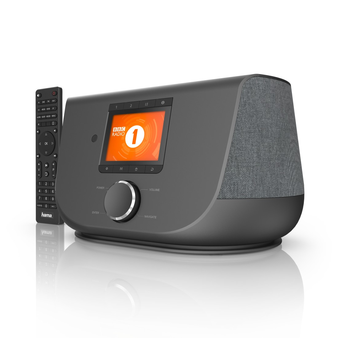 HAMA DIR3300SBT, Spotifiy Connect, Internetradio, FM, DAB+, DAB, Bluetooth, Schwarz