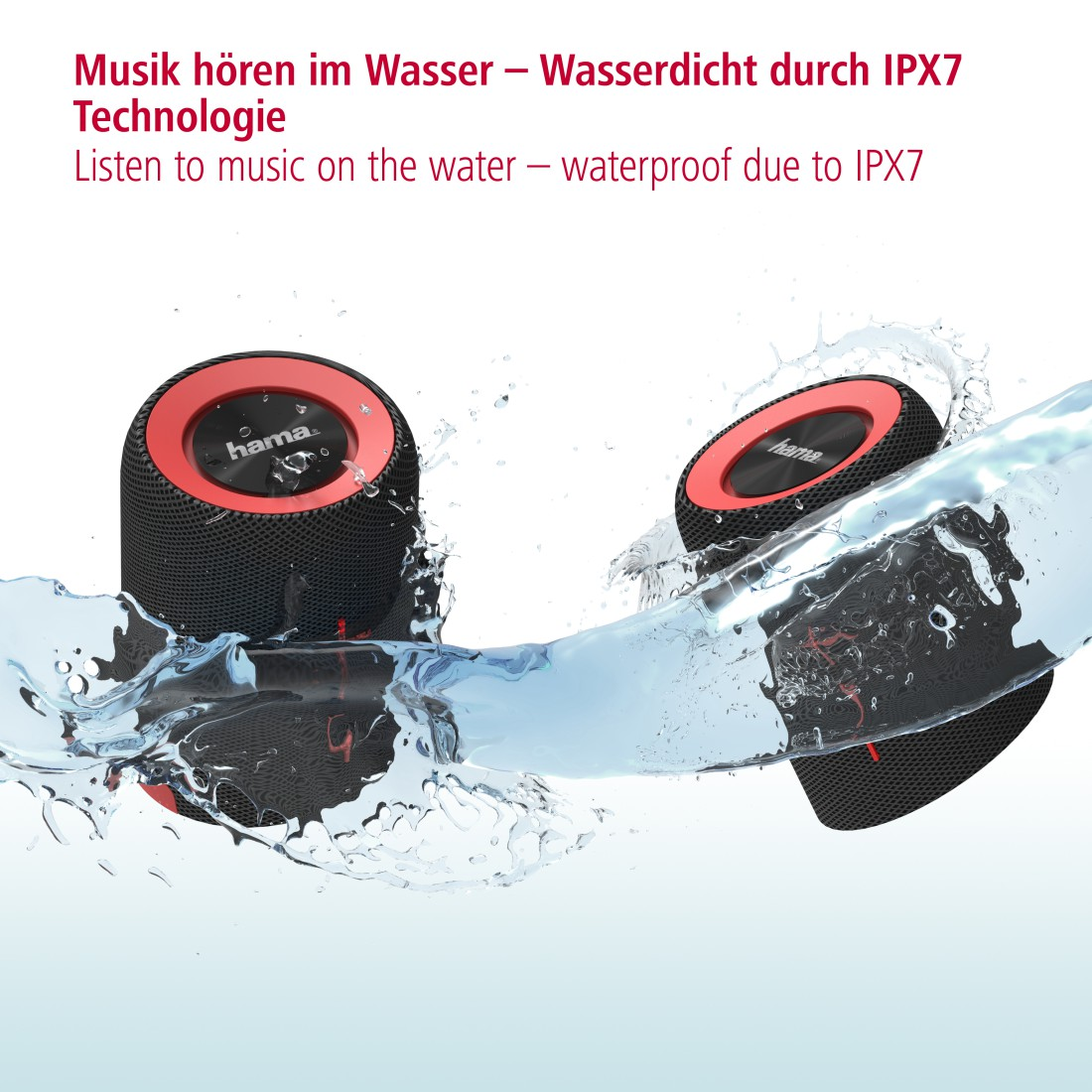 HAMA Soundcup-D Bluetooth Lautsprecher, Schwarz, Wasserfest