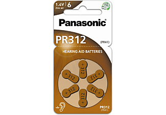 PANASONIC Cink-levegő elem, PR41 6 db (PR312L/6LB)