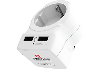 SKROSS Utazó adapter az Egyesült Államokba, beépített USB töltővel (EUTOUSAUSB)