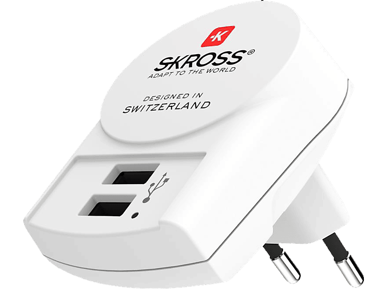 SKROSS Hálózati töltő 2 darab USB A típusú bemenettel (EUUSBCHARTYPE2A)