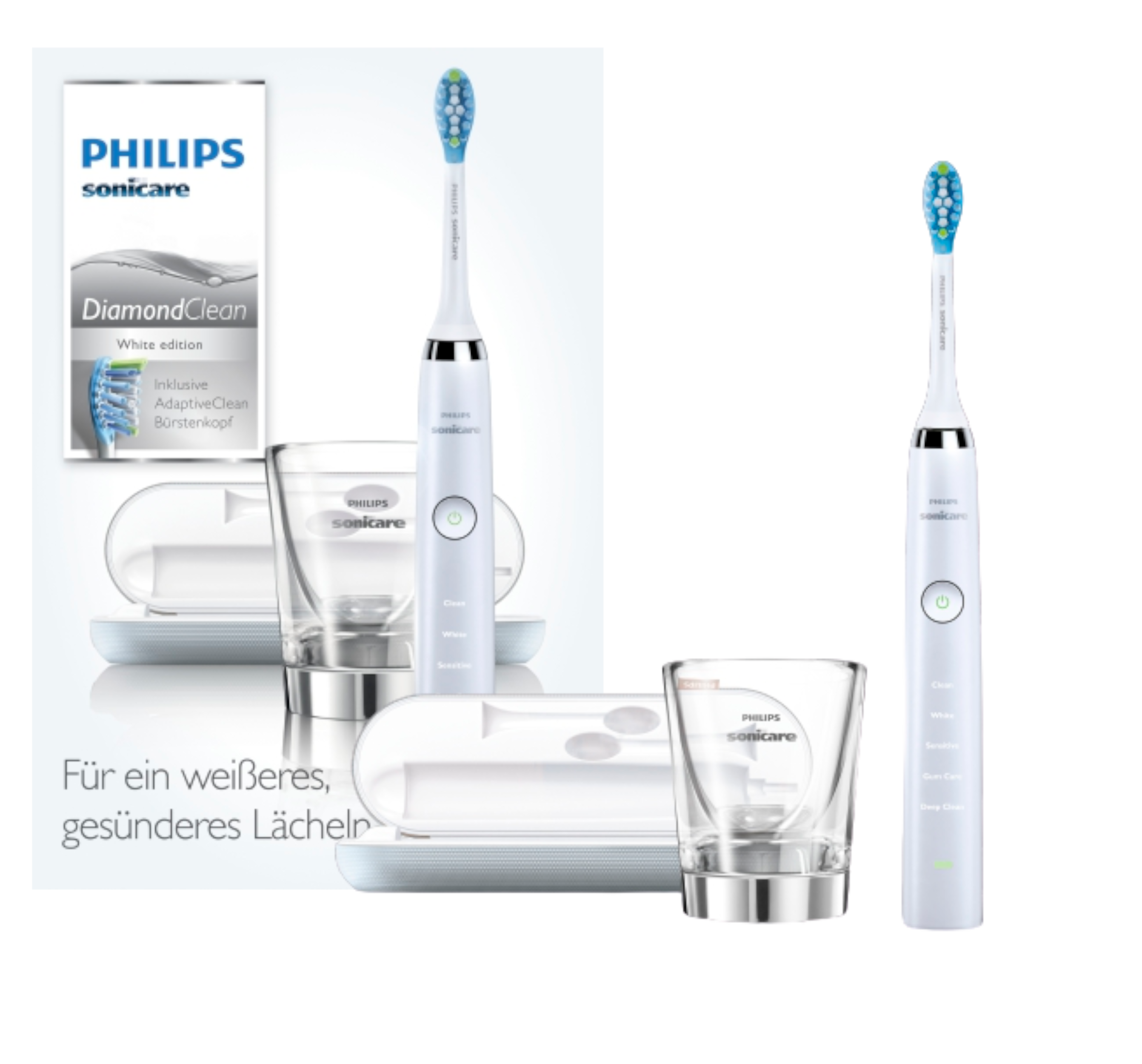 PHILIPS Sonicare DiamondClean HX9339/89 elektrische Schallzahnbürste, weiß Elektrische Zahnbürste Weiß