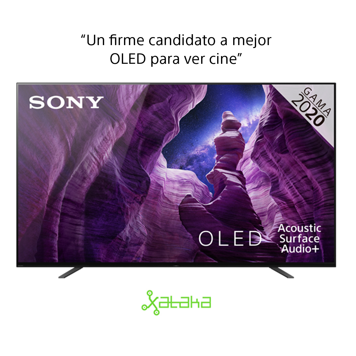 TV OLED 65" - Sony KD65A8BAEP, UHD4K, X1 Ultimate, Acoustic Surface Audio, Smart Tv(Android TV), HDR, Negro
