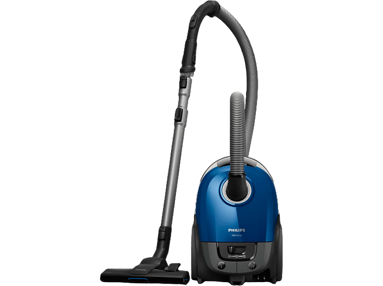 Philips XD 3110/09 Series 3000 Bodenstaubsauger mit Beutel (79 dB(A), maximale Leistung: 900 Watt, Blau)
