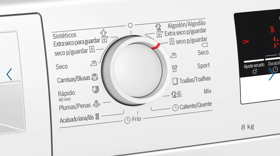 Secadora - Bosch WTR85V90ES, Con bomba de calor, 8 kg, A++, Blanco