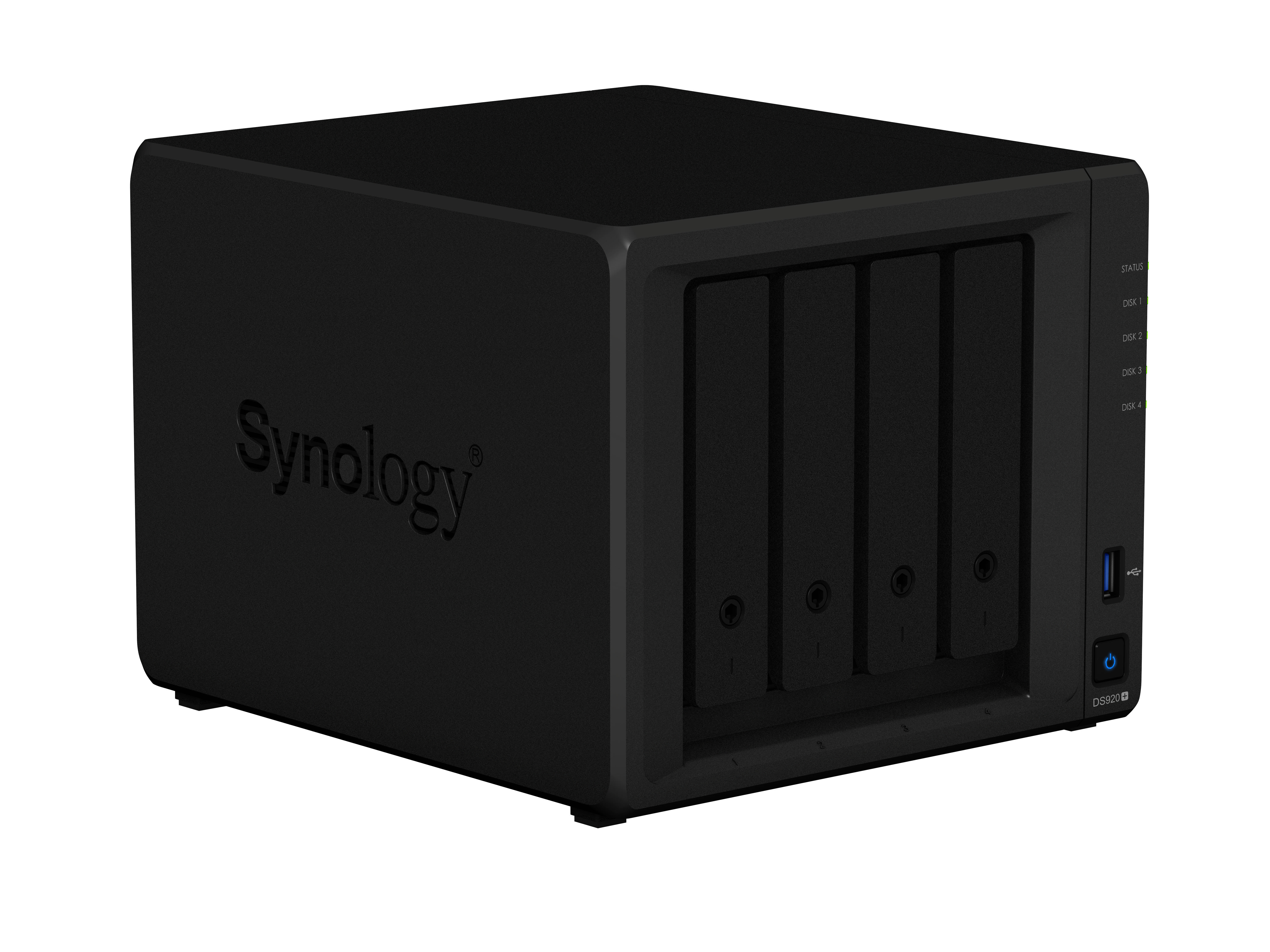 SYNOLOGY DiskStation DS920+ NAS 3,5 Zoll Anzahl Festplattenschächte: 4 Schwarz}