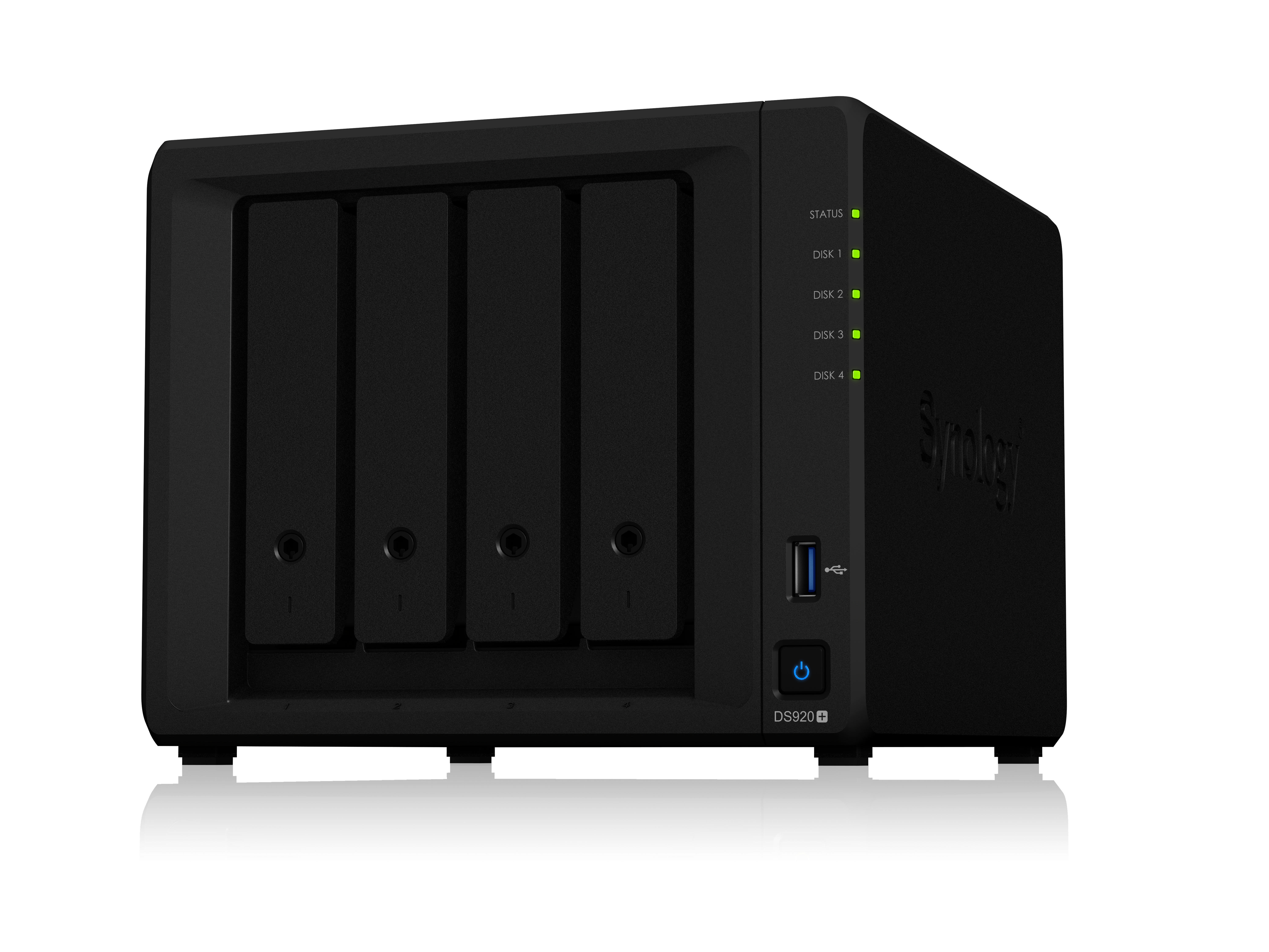 SYNOLOGY DiskStation DS920+ NAS 3,5 Zoll Anzahl Festplattenschächte: 4 Schwarz}
