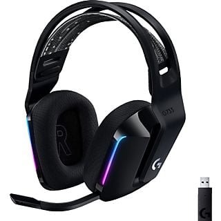 LOGITECH Gaming Headset G733 Lightspeed RGB, kabellos, Blue VO!CE-Mikrofontechnologie, Schwarz