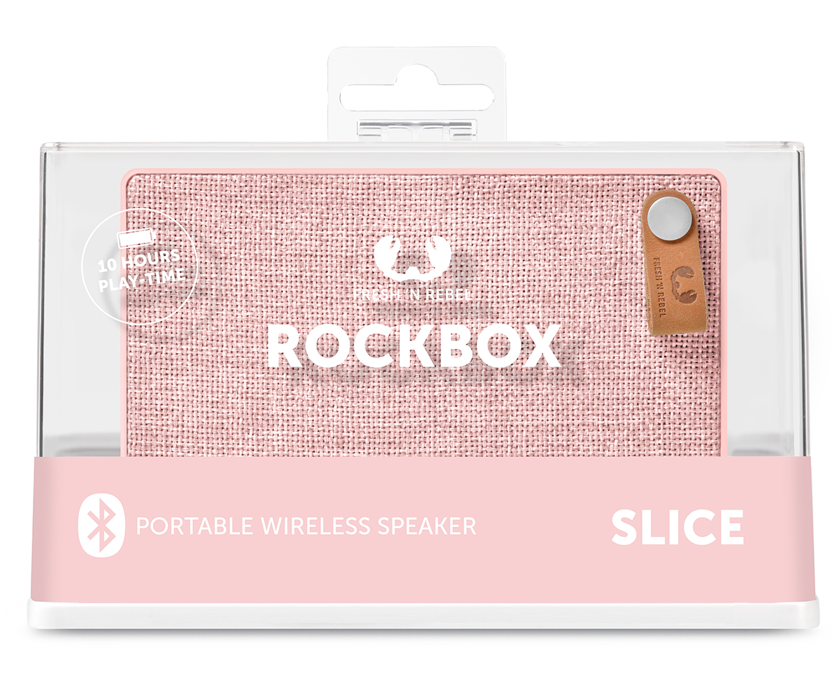 FRESH ‘N REBEL Rockbox Slice Fabriq Edition Bluetooth Lautsprecher, Rosé