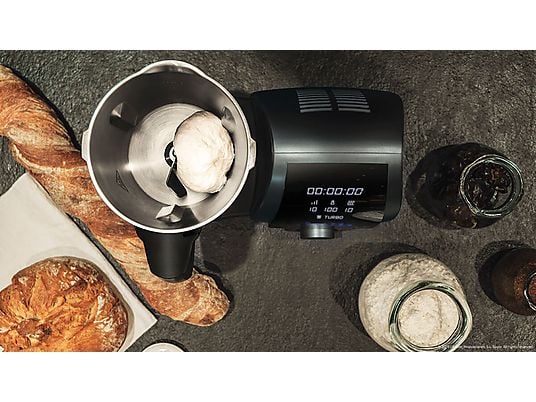 Robot de cocina - Cecotec Mambo 8090, 1700 W, 3.3 l, Acero Inoxidable, MamboMix, Negro