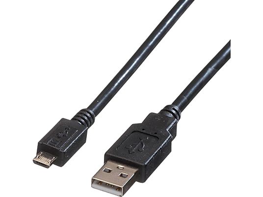 ROLINE 11.88.8754-R-MM - Cavo USB, 80 cm, Nero