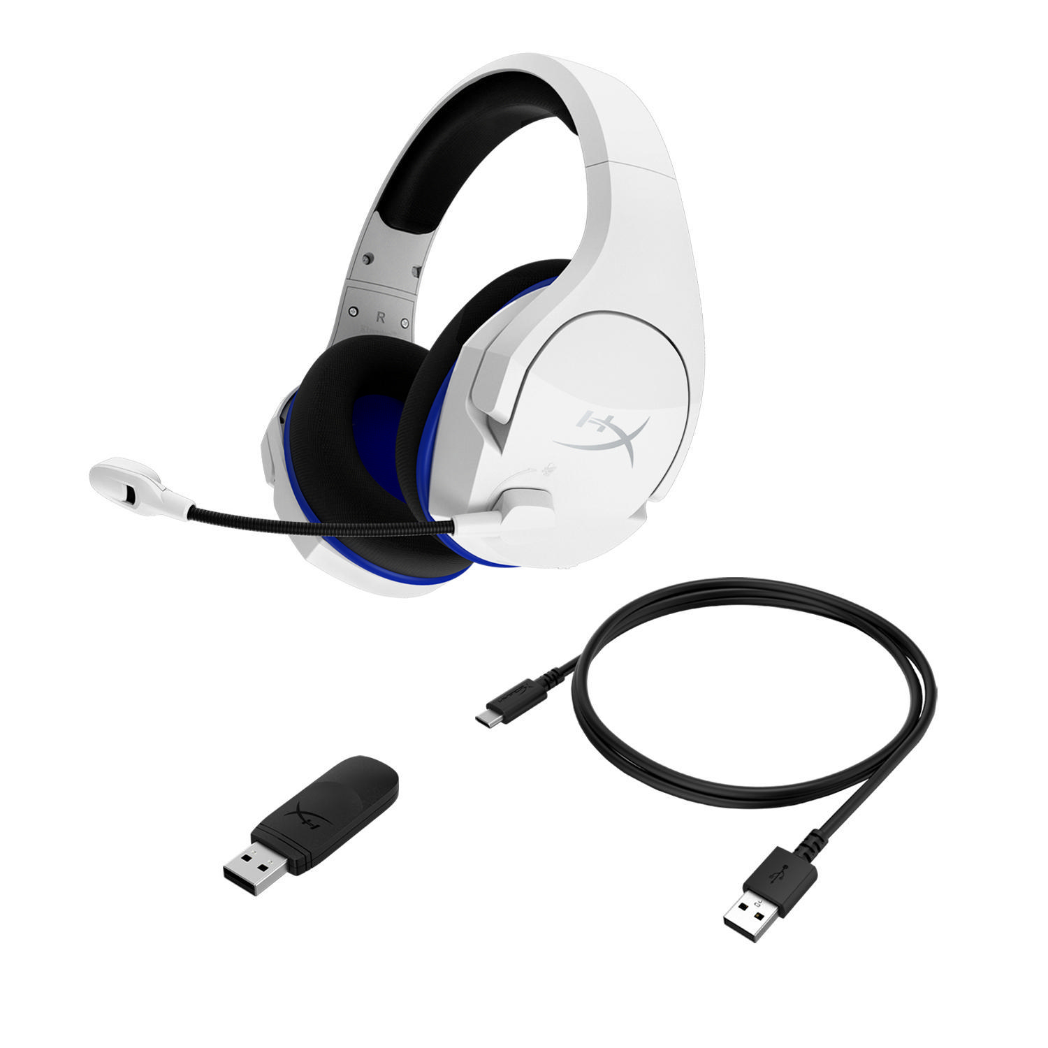 Weiß Wireless Stinger HYPERX Over-ear HHSS1C-KB-WT/G, Headset Cloud (Playstation) Core