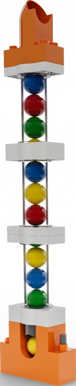 HUBELINO Circuit à billes - Extension (24 pièces) - Pompe à billes (Multicolore)