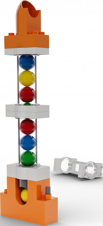 HUBELINO Circuit à billes - Extension (24 pièces) - Pompe à billes (Multicolore)