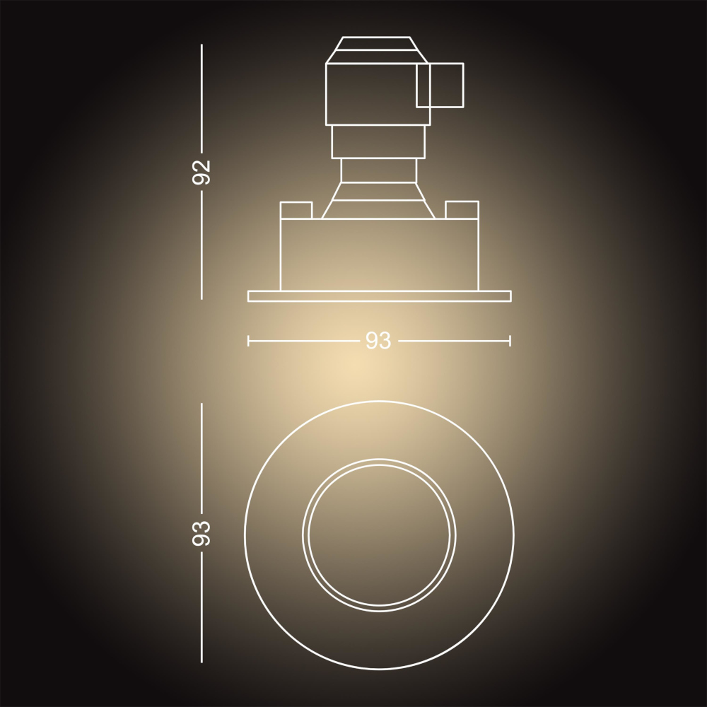 PHILIPS HUE Inbouwspot Bluetooth Adore Chroom Warm tot koelwit licht (3417511P9)