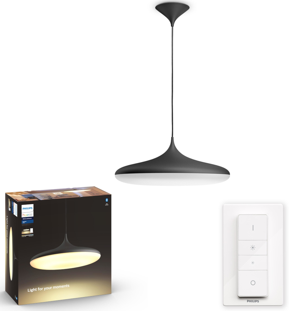 PHILIPS HUE Hanglamp Cher Zwart Warm tot koelwit licht (4076130P6)