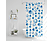 FAMILY POUND 11527C Zuhanyfüggöny, 183x183cm, kék-fehér mintás