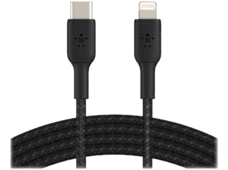 Belkin Usb-kabel - Lightning 1 M Verdraaid Zwart (caa004bt1mbk)