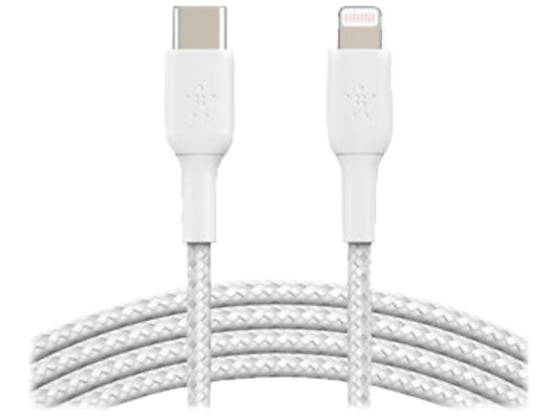 Belkin Usb-kabel - Lightning 1 M Verdraaid Wit (caa004bt1mwh)