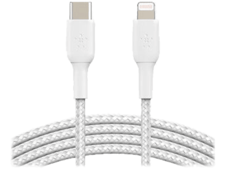 Belkin Usb-kabel - Lightning 2 M Verdraaid Wit (caa004bt2mwh)