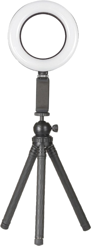 SUNPAK Vlogger szett, tripod + telefonadapter stúdió körlámpa, fekete (SP-VGP-LED-72-6RLK)