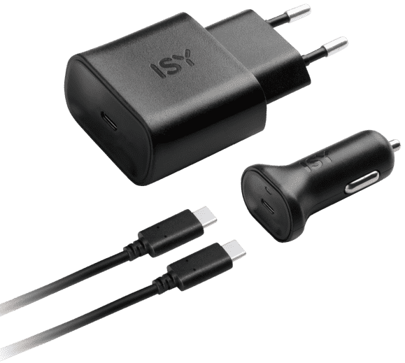 ISY Laadset USB-C Zwart (ITS-7000)