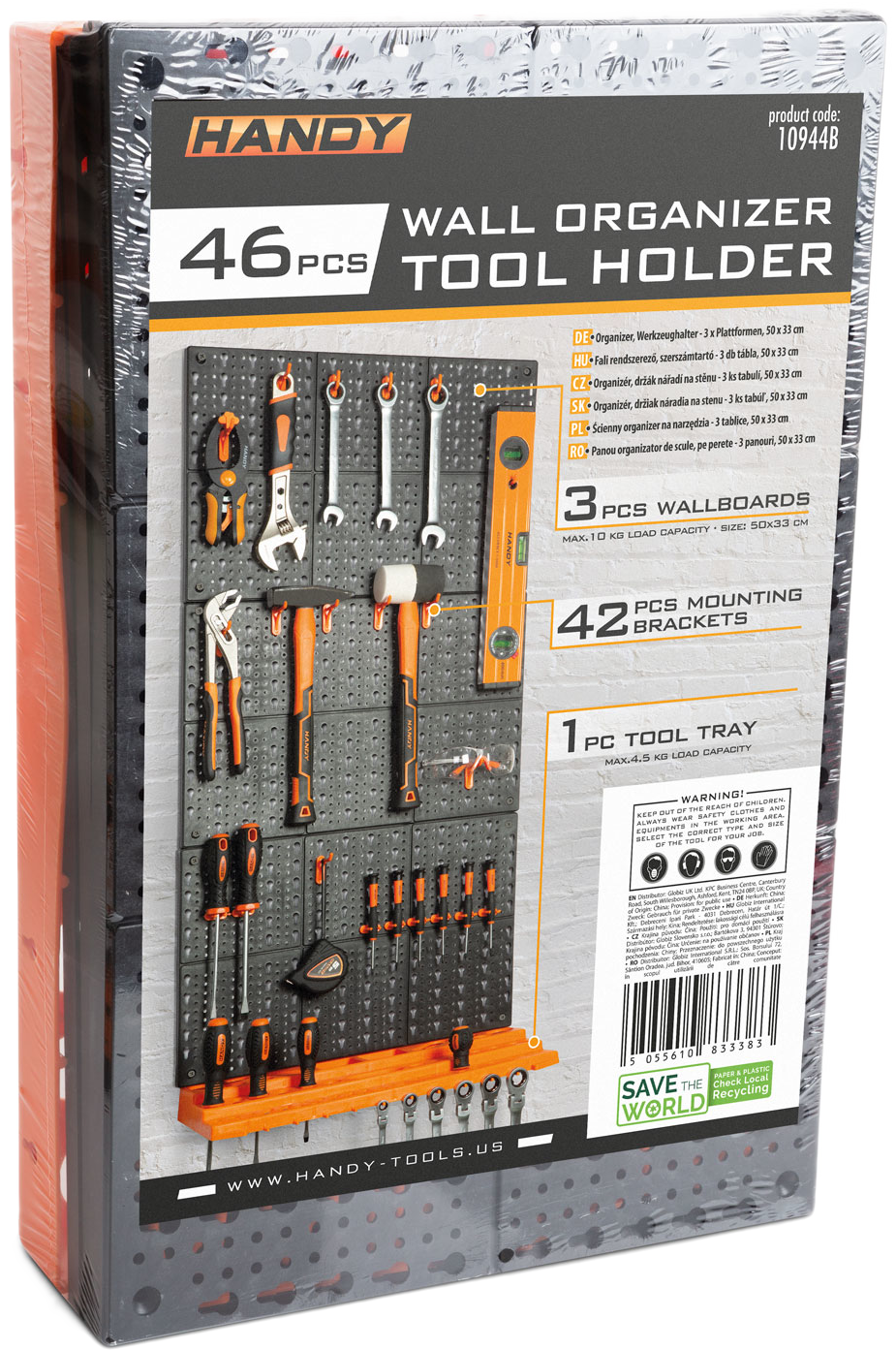 HANDY 10944B Fali rendszerező, 50x33cm