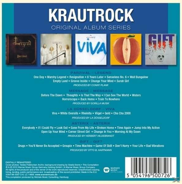 Krautrock albumcímlap sorozat: Legend, Viva, Alma, Gift. Számlista.