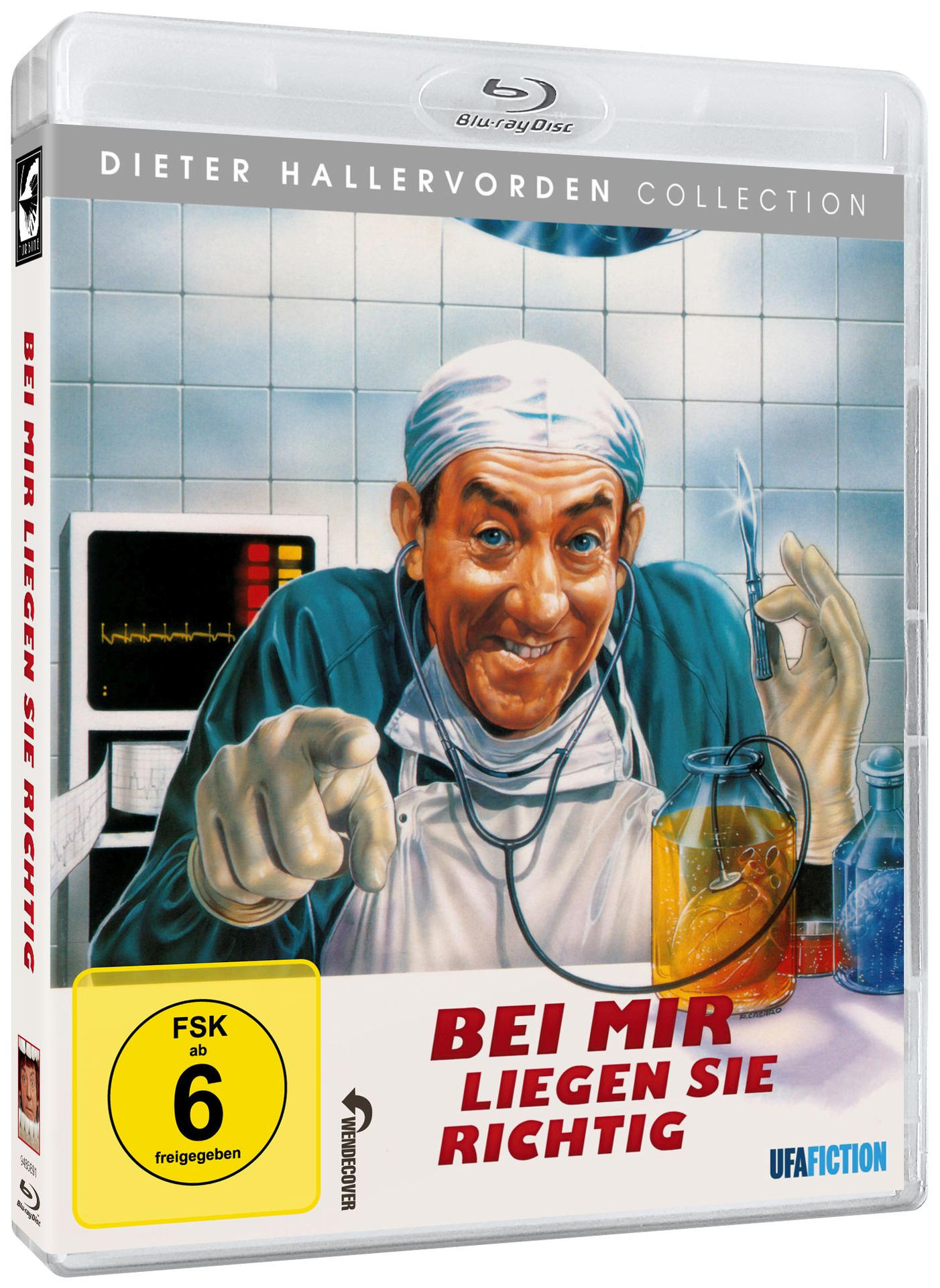 DVD-Cover mit einem Mann in einem Arztoutfit. Der Text ist auf Deutsch.