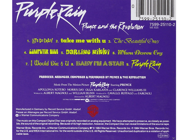 Thumbnail - Prince, Revolution - Purple Rain (CD)