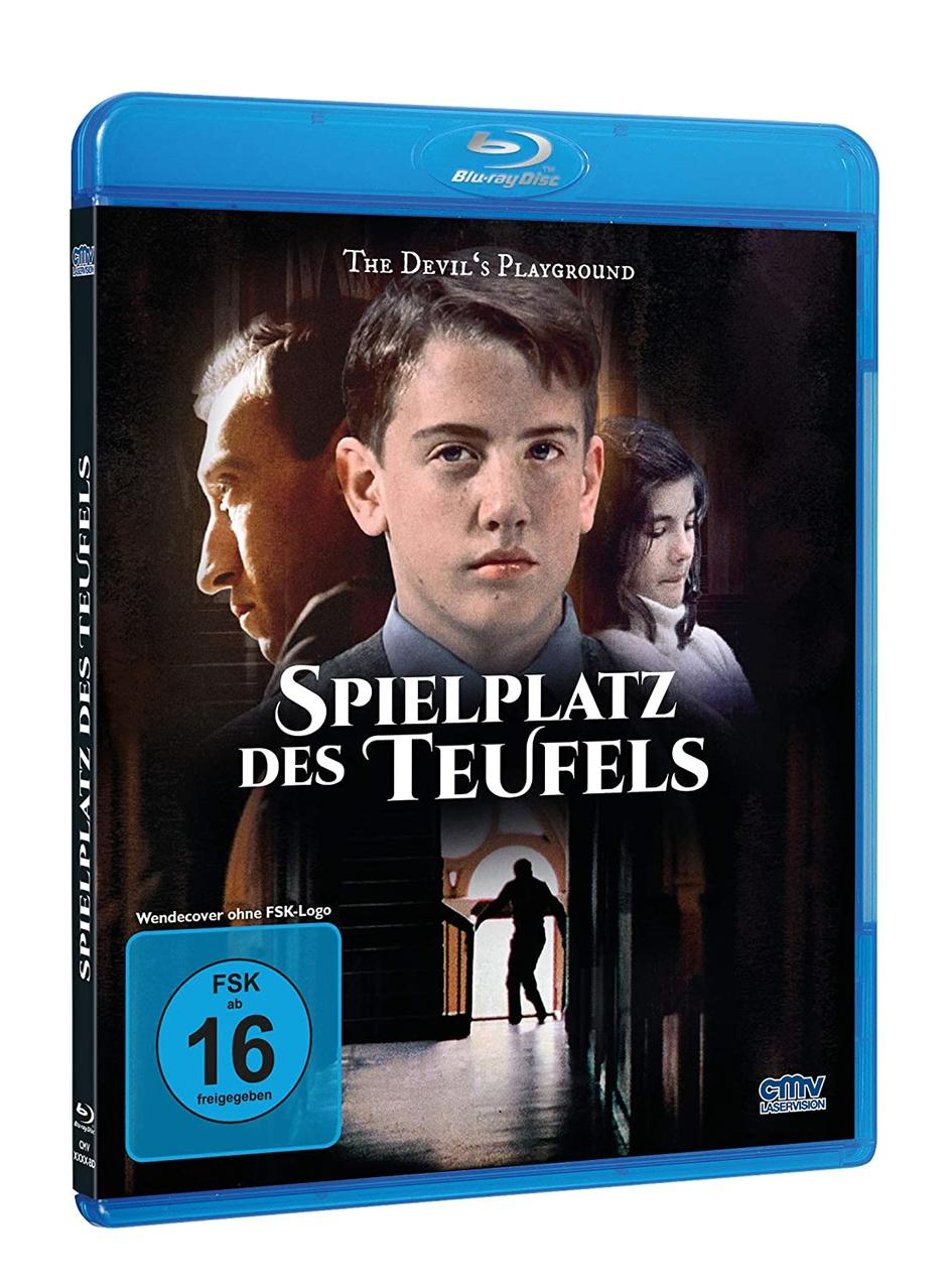 Blu-ray-Hülle mit Cover-Art eines Films mit drei Personen. Titel: Spielplatz des Teufels.