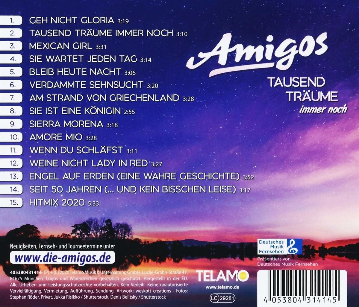 Rückseite einer CD mit Titelliste, dem Namen der Band 