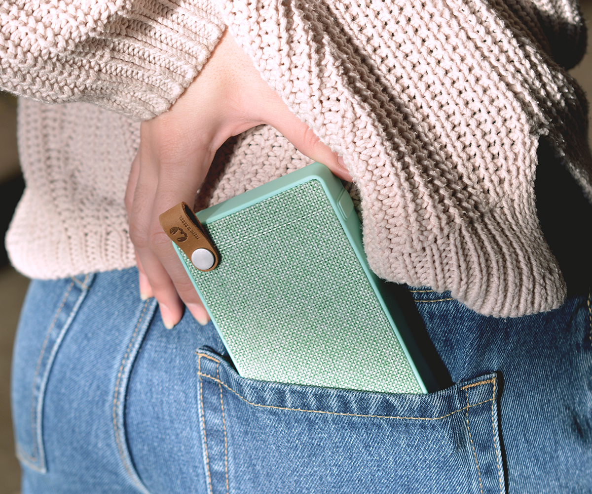 FRESH ‘N REBEL Rockbox Slice Fabriq Edition Bluetooth Lautsprecher, Mintgrün