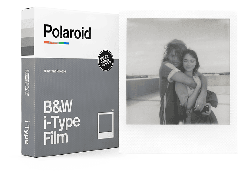 POLAROID Sofortbildfilm Schwarz und Weiß für i-Type weißer Rahmen