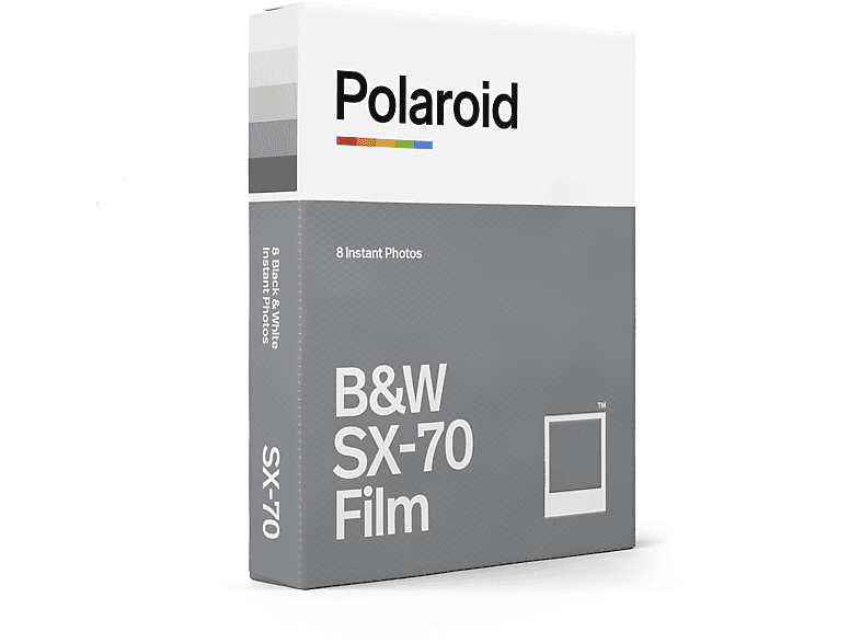 POLAROID Sofortbildfilm Schwarz-Weiß für SX-70 weißer Rahmen