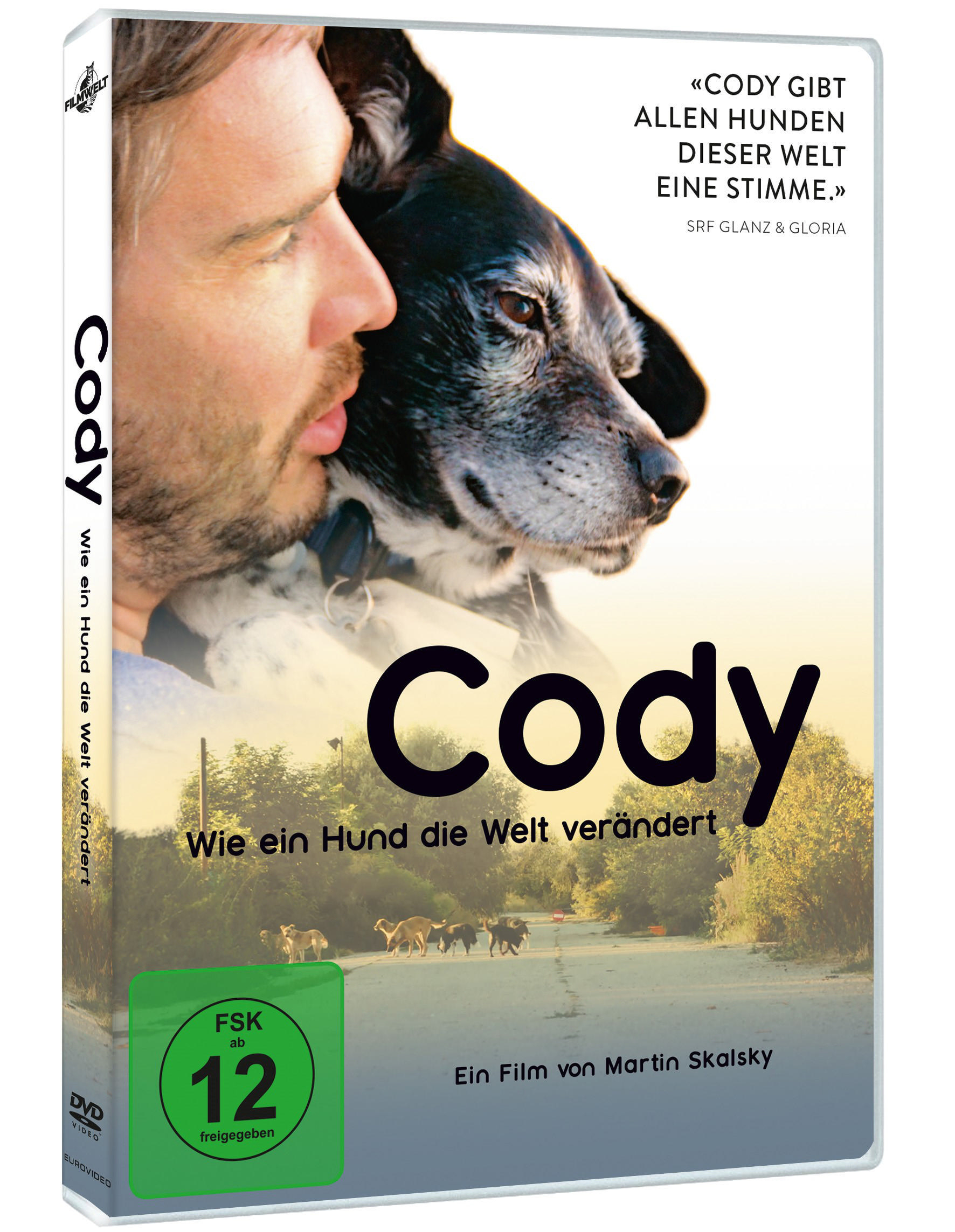 DVD-Cover des Films Cody, mit einem Mann und einem Hund auf dem Cover.