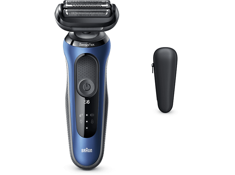 BRAUN 6 SERISI 60-B1000S BLU Islak&Kuru Kullanım Traş Makinesi Mavi/Siyah_1