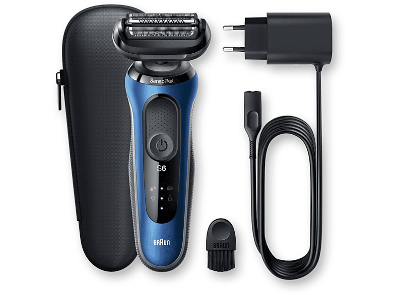 BRAUN 6 SERISI 60-B1000S BLU Islak&Kuru Kullanım Traş Makinesi Mavi/Siyah