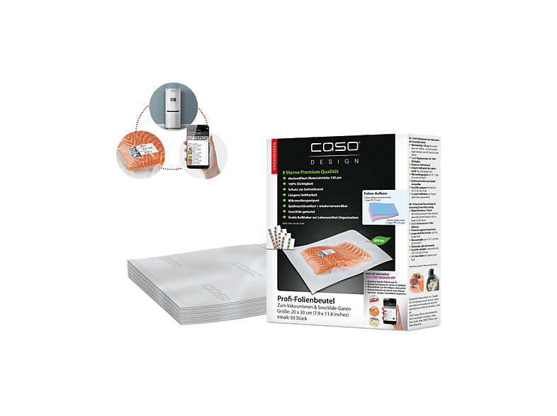 CASO 1219 20x30 Folienbeutel Transparent