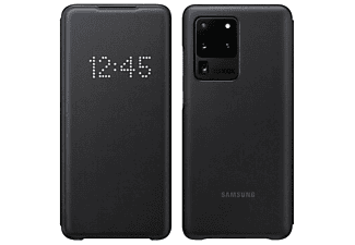 Funda - Samsung LED View Cover, para Samsung Galaxy S20 Ultra, Con tapa, Visor LED, Negro