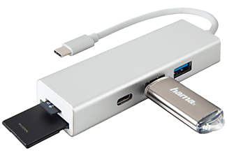 HAMA USB 3.1 USB C csatlakozós HUB SD/MicroSD kártyaolvasóval (135759)