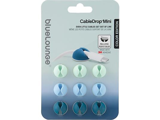 BLUELOUNGE CableDrop Mini - Clips de câble (Bleu)