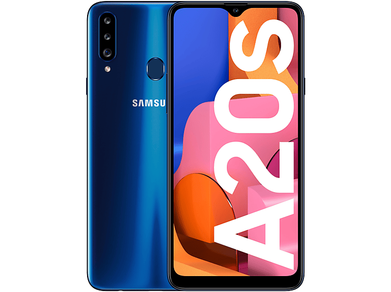 Móvil - Samsung Galaxy A20s, Azul, 32 GB, 3 GB, 6.5" HD+, Snapdragon 450, 4000 mah, Android